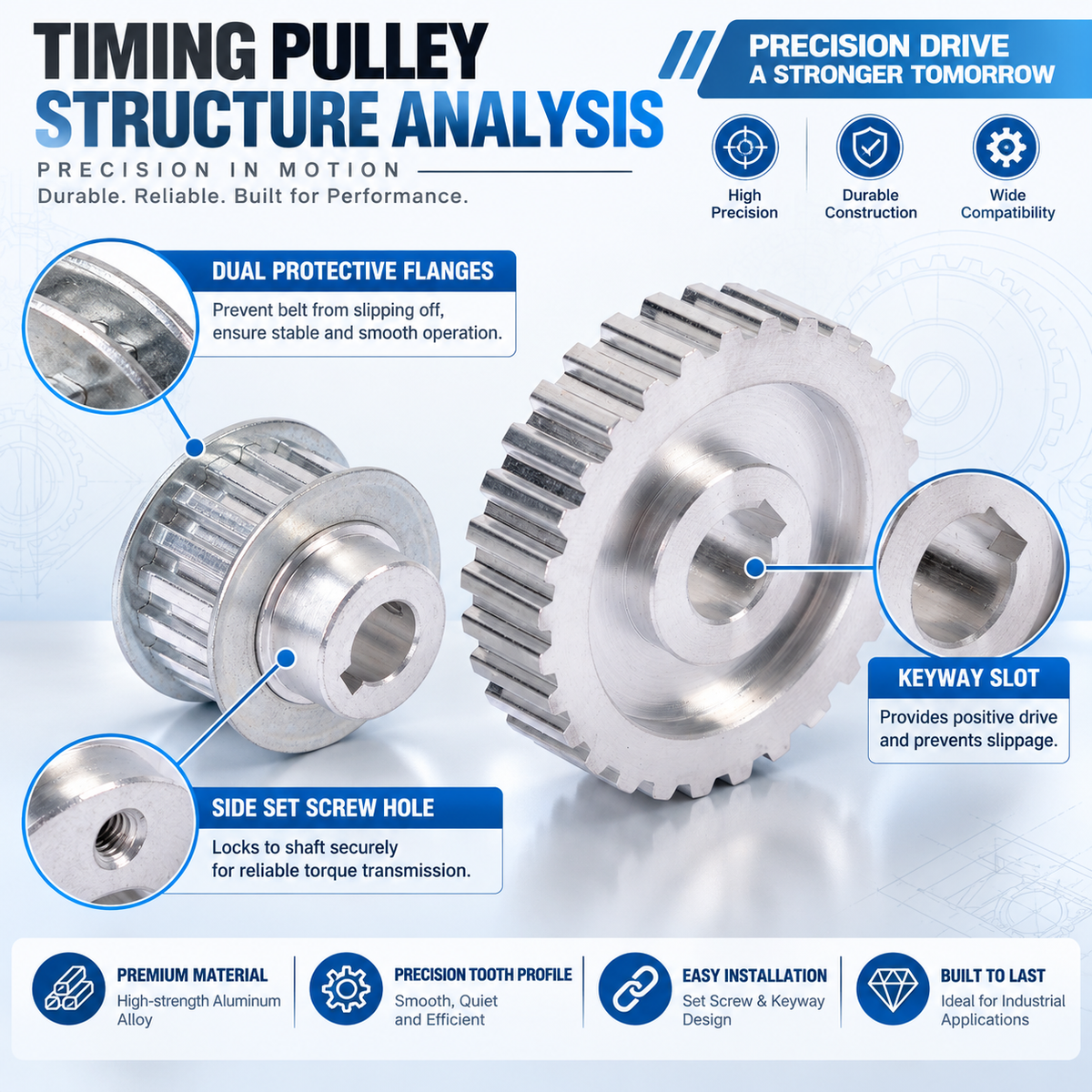 2PCS Metal Synchronous Timing Pulley Kit for SIEG C2 CJ0618 Grizzly G0765 Mini Lathe