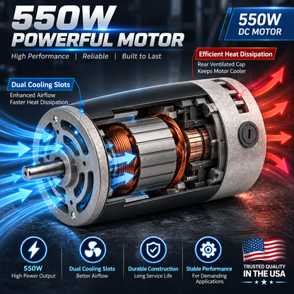 550W 220V DC Brushed Motor for CJ0618 Grizzly G0765 Mini Lathe Replacement Part