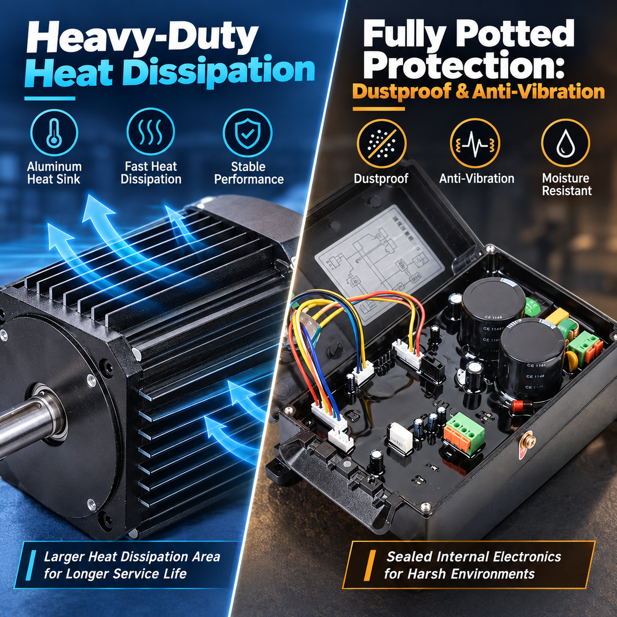 1100W Brushless Servo Motor Kit for Mini Lathe Upgrade