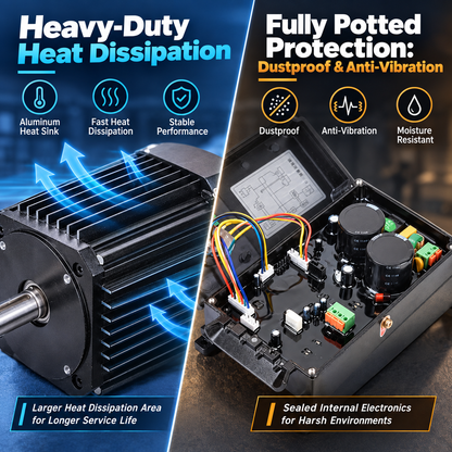 1100W Brushless Servo Motor Kit for Mini Lathe Upgrade