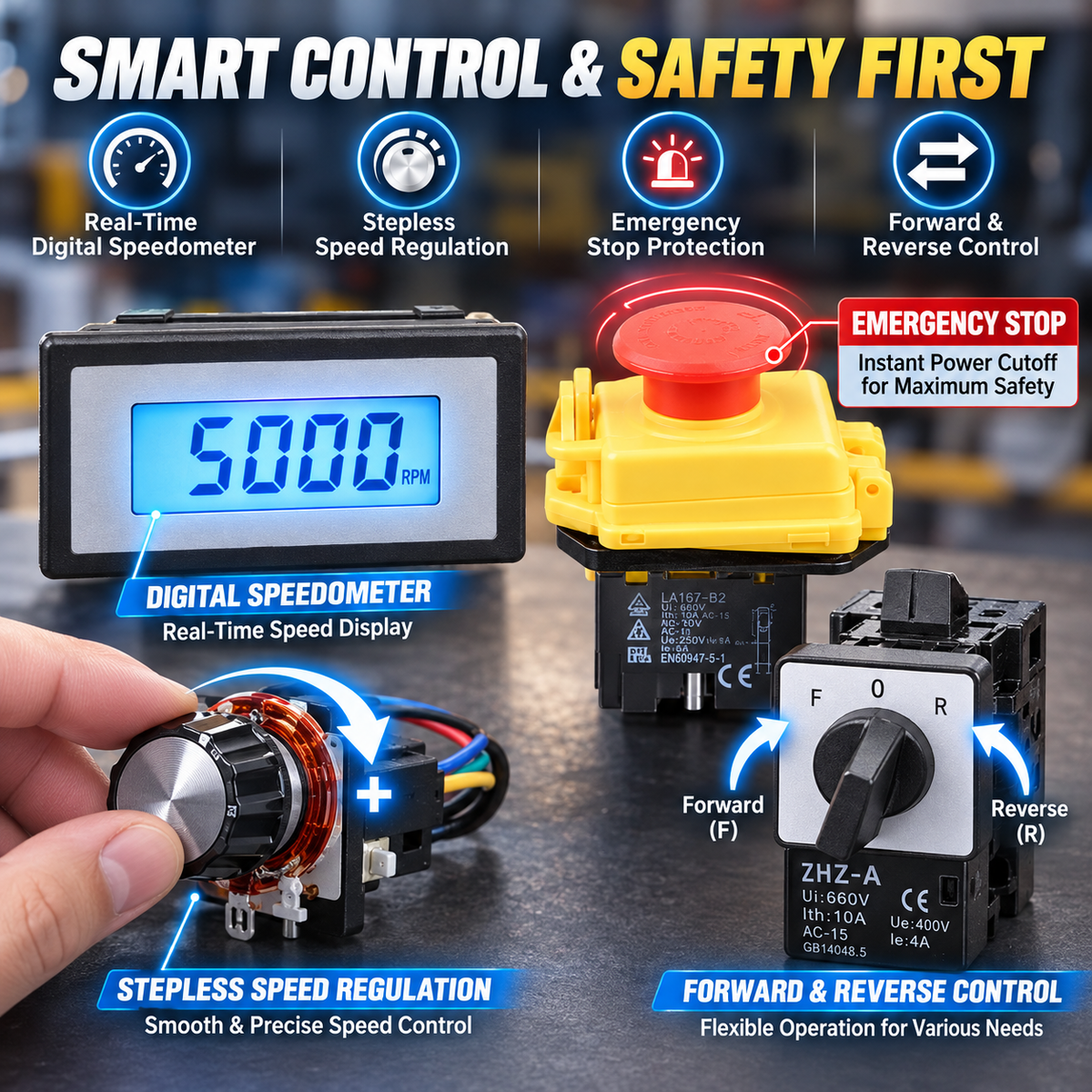 1100W Brushless DC Motor & Main Control Board Kit for WM210V WM180V Replacement Part