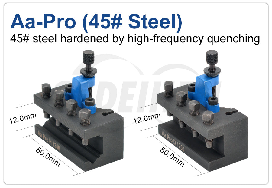Aa Pro Plus MAX Type European Quick Change Tool Holder Set for 12x12mm 16x16mm Lathe Tools 120-220mm Swing