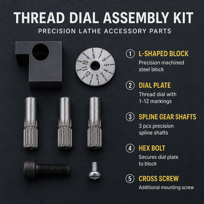 Metric Thread Dial Indicator for CJ0618 Grizzly G0765 Mini Lathe Threading Accessory