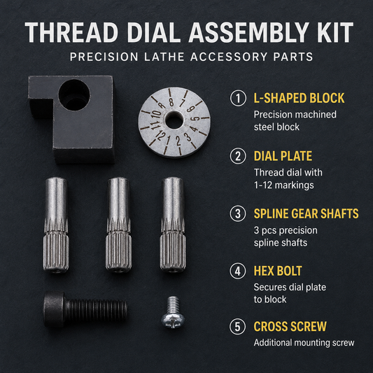 Metric Thread Dial Indicator for CJ0618 Grizzly G0765 Mini Lathe Threading Accessory