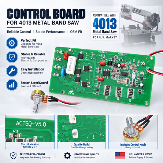 Main Control Board Power Drive Board for BOYE GFW4013 5-Inch Metal-Cutting Band Saw Replacement Part