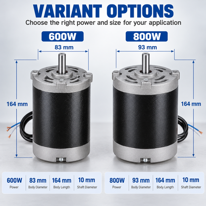 600W/800W 220V DC Brushed Motor for WM180V WM210V BHC210 HS210 JY210V CTC210 Mini Lathe