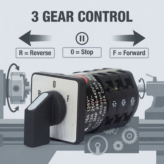 C3-181 ZH-A Changeover Switch for SIEG C1 C3 Grizzly G0765 JET BD-7 Replacement Part
