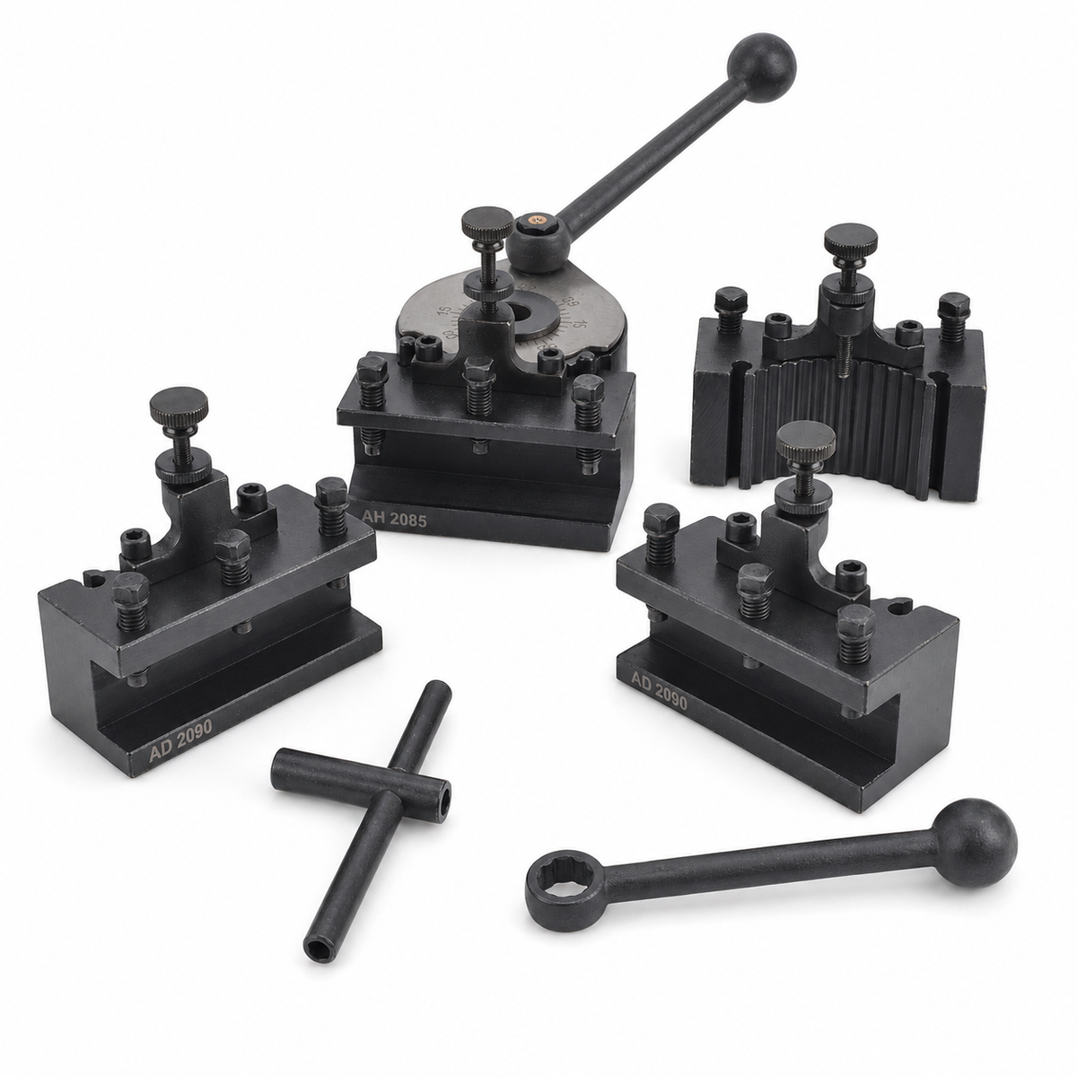 Type A European-Style Quick Change Tool Post & Holder Set for 20x20mm Lathe Tools 150-300mm Swing