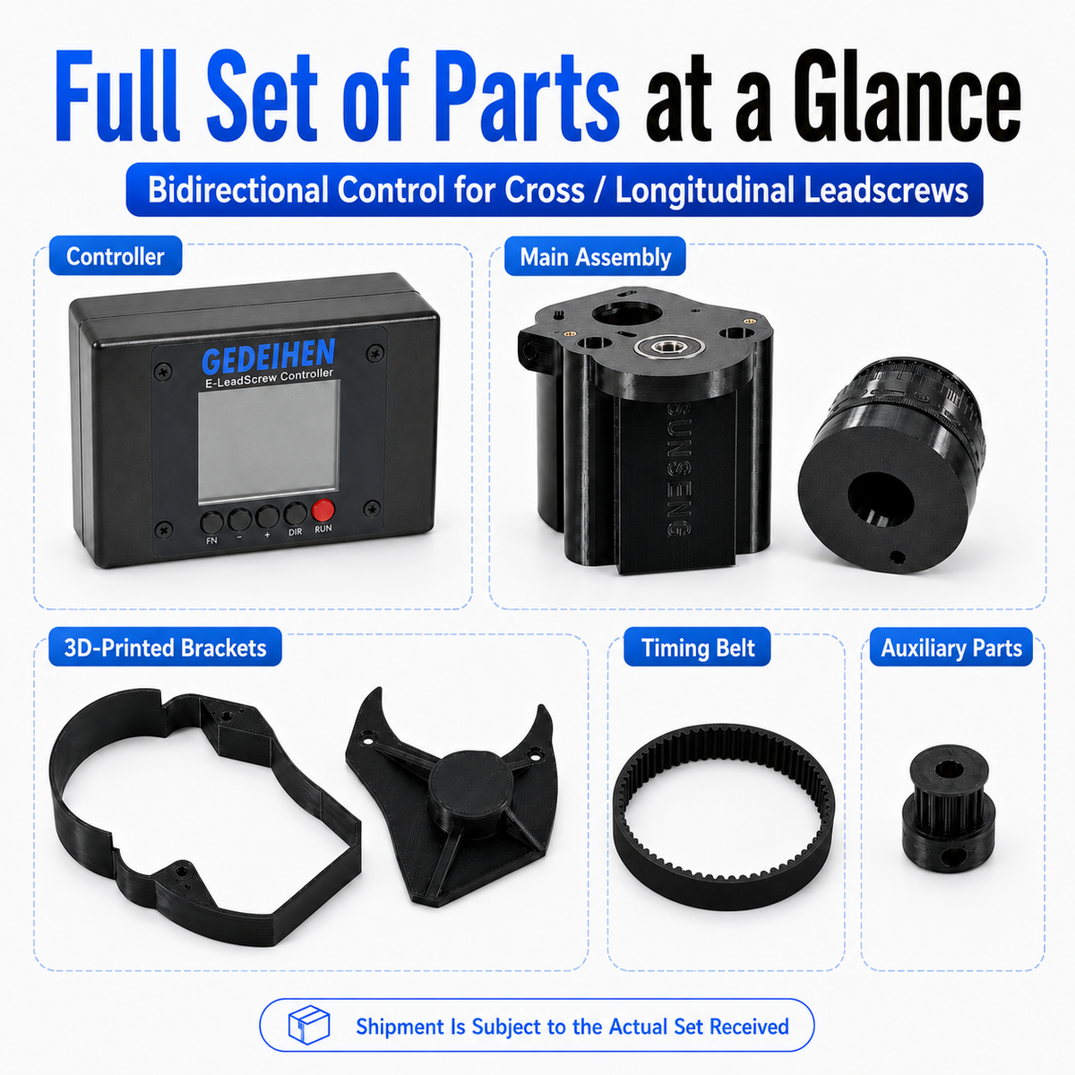 Dual Leadscrew Electronic Change Gear Conversion Kit for WM210V BHC210 HS210 JY210V CTC210 Lathes