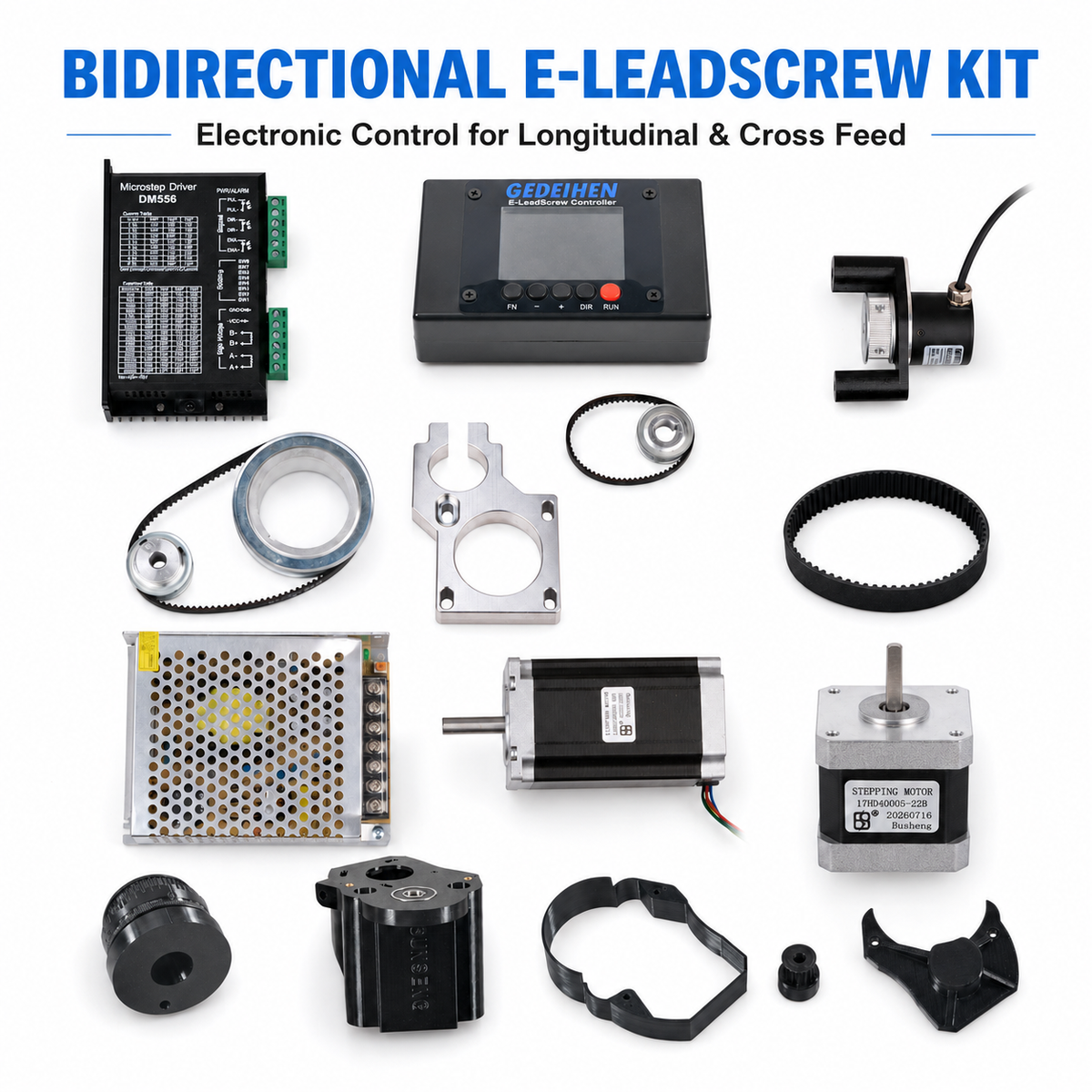 ELS Dual Leadscrew Electronic Change Gear Conversion Kit for WM210V BHC210 HS210 JY210V CTC210