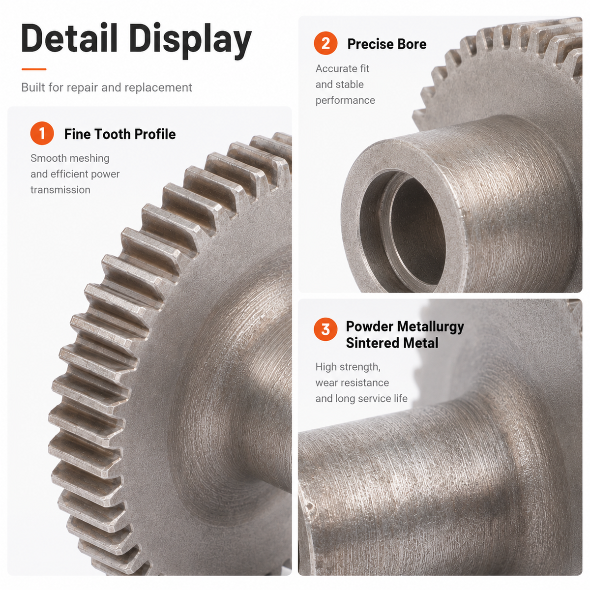 20T/44T Apron Feed Drive Gear for WM210V BHC210 HS210 JY210V CTC210 Bernardo Profi 400V Replacement Part