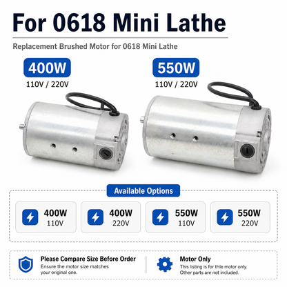 0618-150 400W/550W DC Brushed Motor 110V/220V for 0618 Mini Lathe Replacement Part