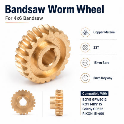 Worm Gear Assembly for GFW5012-019 Grizzly G0622-191 RIKON 15-400 MBS115 Band Saw Replacement Part