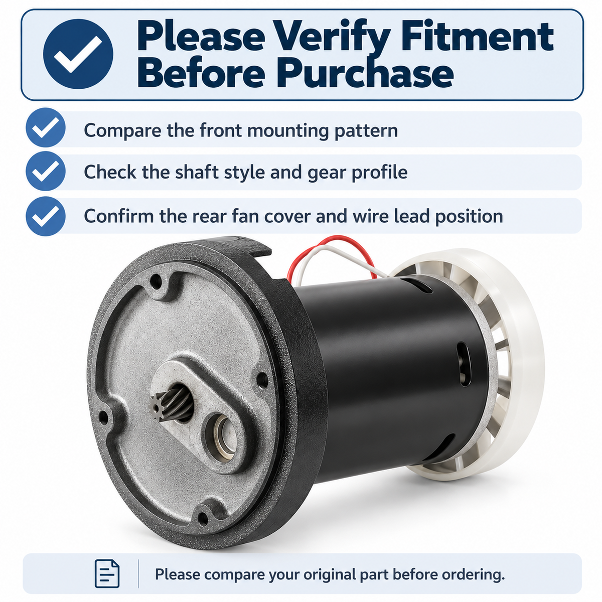 GFW4013-008 400W DC Brushed Motor for BOYE 5-Inch Metal-Cutting Band Saw Replacement Part