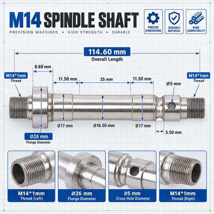 C0-031 Lathe Spindle for SIEG C0 JET BD-3 Grizzly G0745 SOGI M1-100 Compact 3 Replacement Part