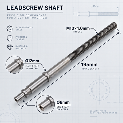 Lathe Feed Screw Replacement Part for SIEG C2-089 SC2-038 G8688 JET BD-6 BD-7 BD-X7 SOGI M1-250 M1-350S CX704 CL300M