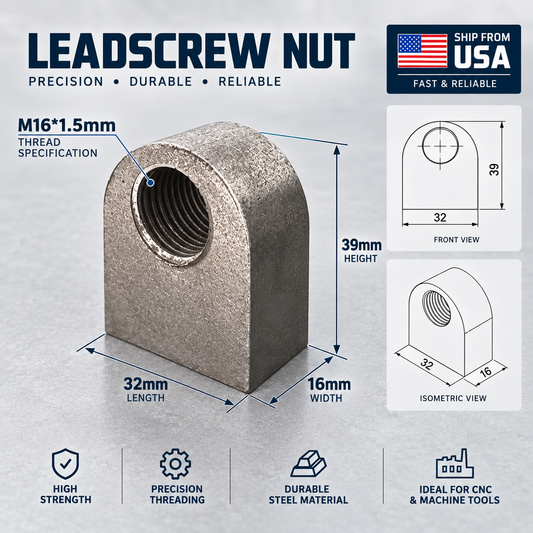 X2-37 Metric X-Axis Screw Nut for SIEG X2 G8689 JMD-1L CX605 CMD300 Replacement Part